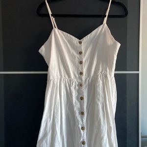Linen button down sundress